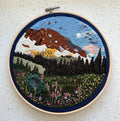 Landscape embroidery Colorado’s mountainside