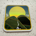 Mountainscape Sticker with Holographic Sun