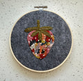 Multicolored strawberry embroidery