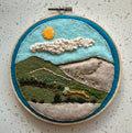 Patchwork felt landscape thread painting